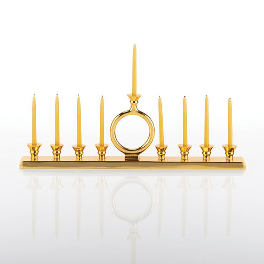 O Candle Gold Menorah