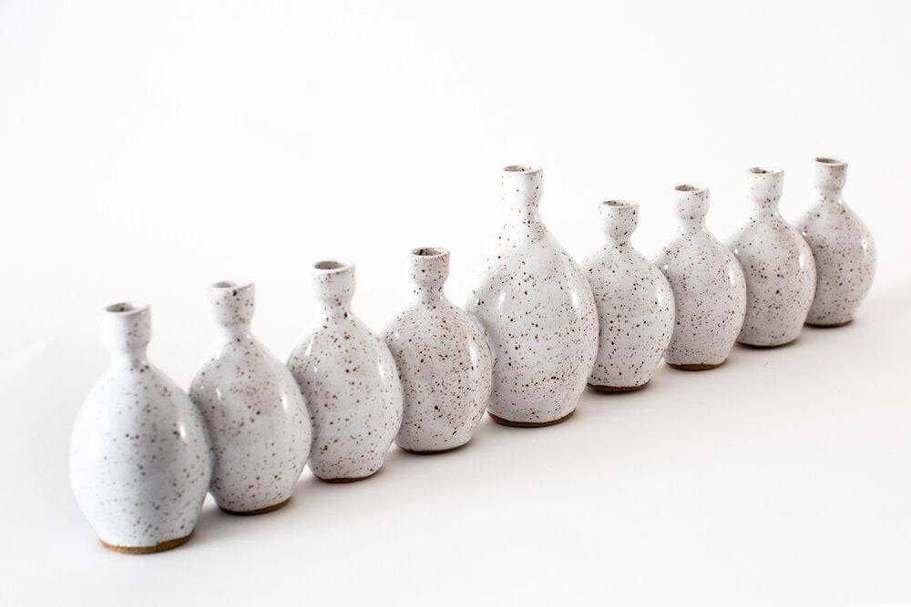 Rachael Pots - Ceramic Menorah by Rachael Pots - White - ModernTribe