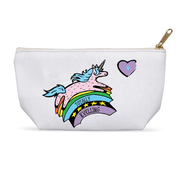 ModernTribe Tote T-Bottom / 8.5x4.5 inch w/ White Zipper Tape Totally Kvelling Jewnicorn Accessories Pouch