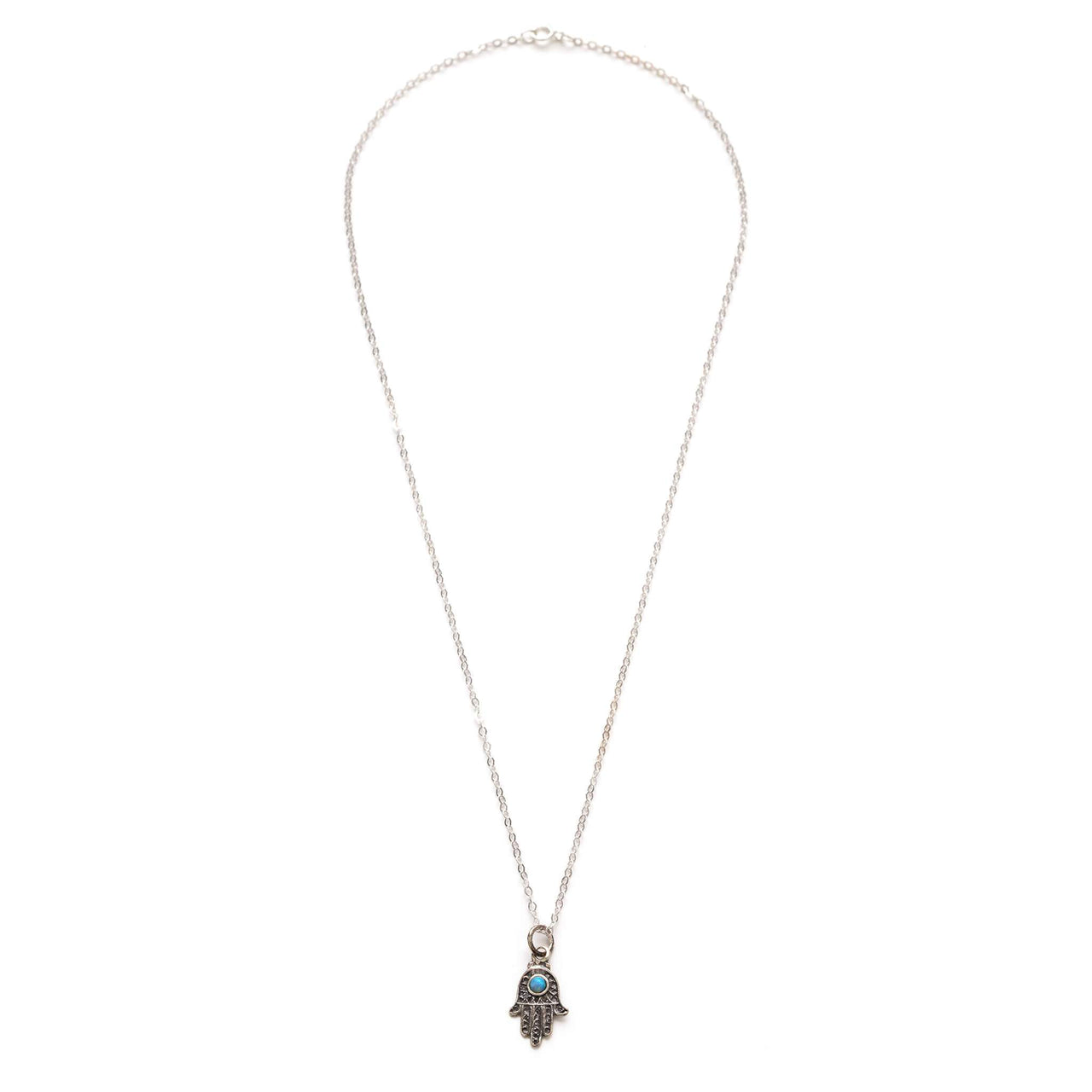 Stitch and Stone - Filigree Opal Hamsa Necklace - ModernTribe