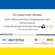 MAS Designs Jewelry Bracelets Silver Ukraine Silk Bracelet Fundraiser - 100% of Sales Go to Ukraine