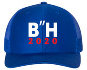 Other Hats Blue B”H Biden Harris 2020 Mesh Snapback Hat in English - 100% of Profits Donated