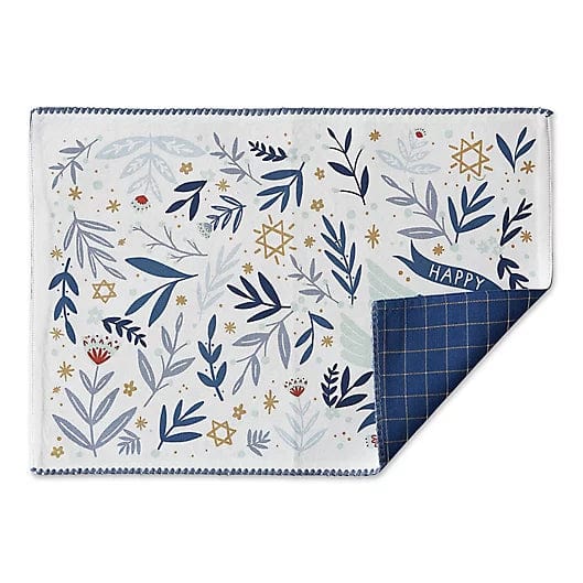 Design Imports - Hanukkah Dove Reversible Printed Placemat - ModernTribe
