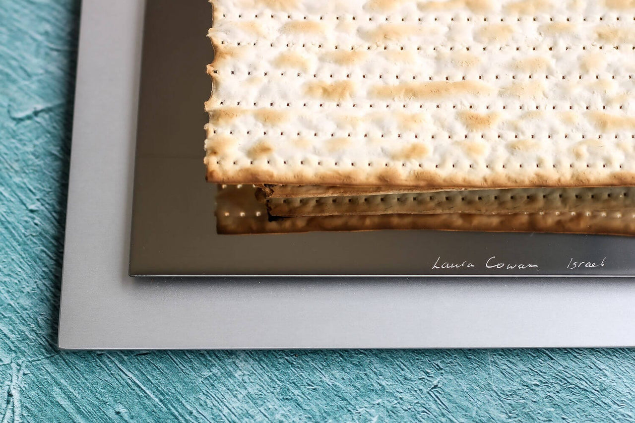 Laura Cowan - Stunning Steel Matzah Plate by Laura Cowan - ModernTribe