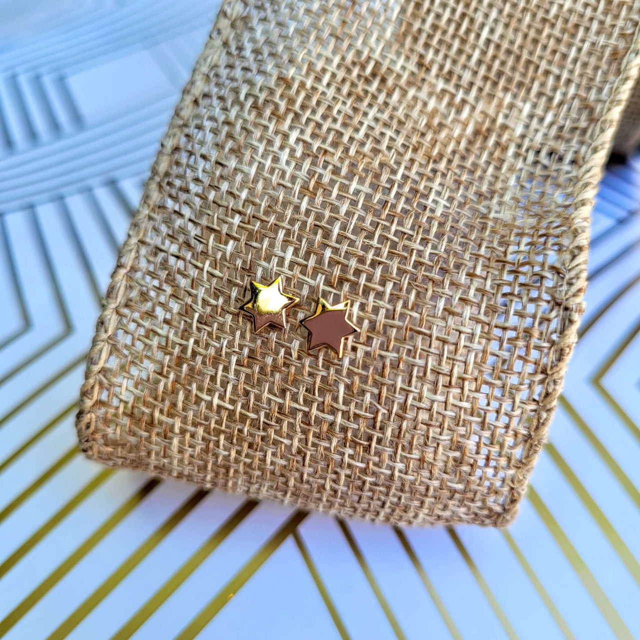 Alef Bet - Gold - Plated Star of David Earrings - ModernTribe