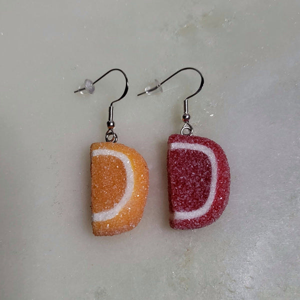 Fruit hot sale slice earrings