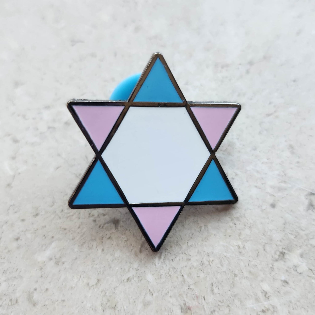 Lynn Factor Designs Brooches & Pins Trans Jewish Pride Pin