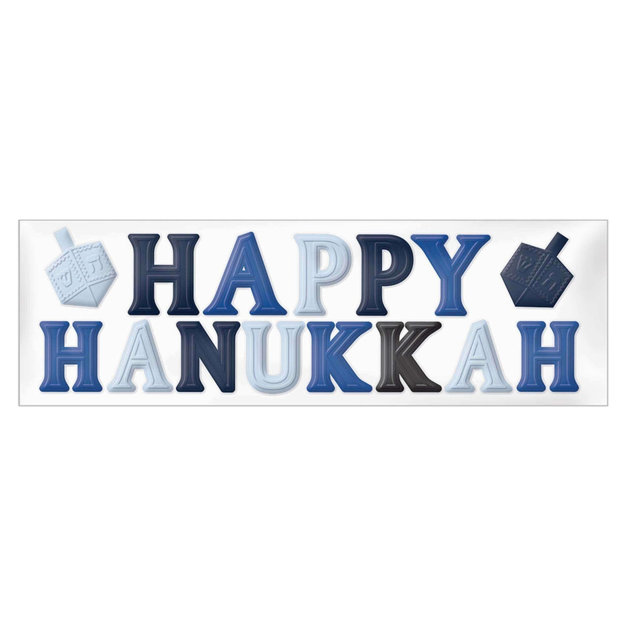 Amscan - Happy Hanukkah Long Gel Clings - ModernTribe