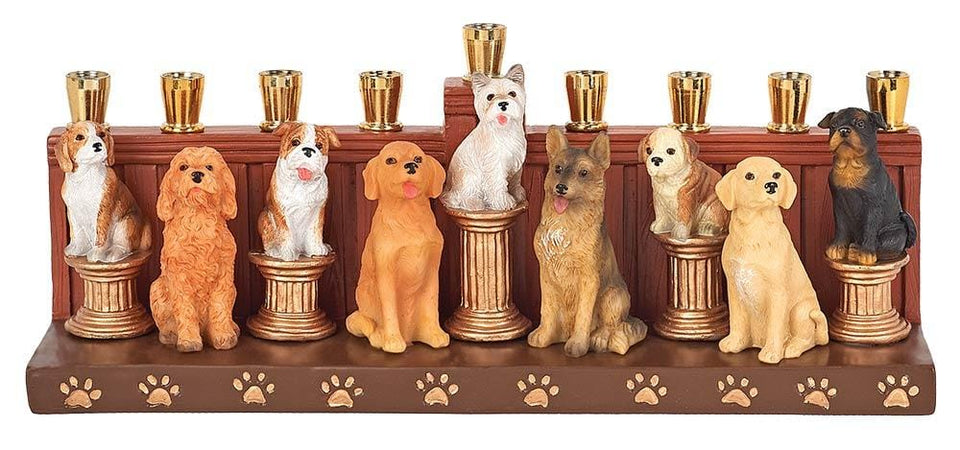 Zion Judaica - Ceramic Dog Menorah - ModernTribe