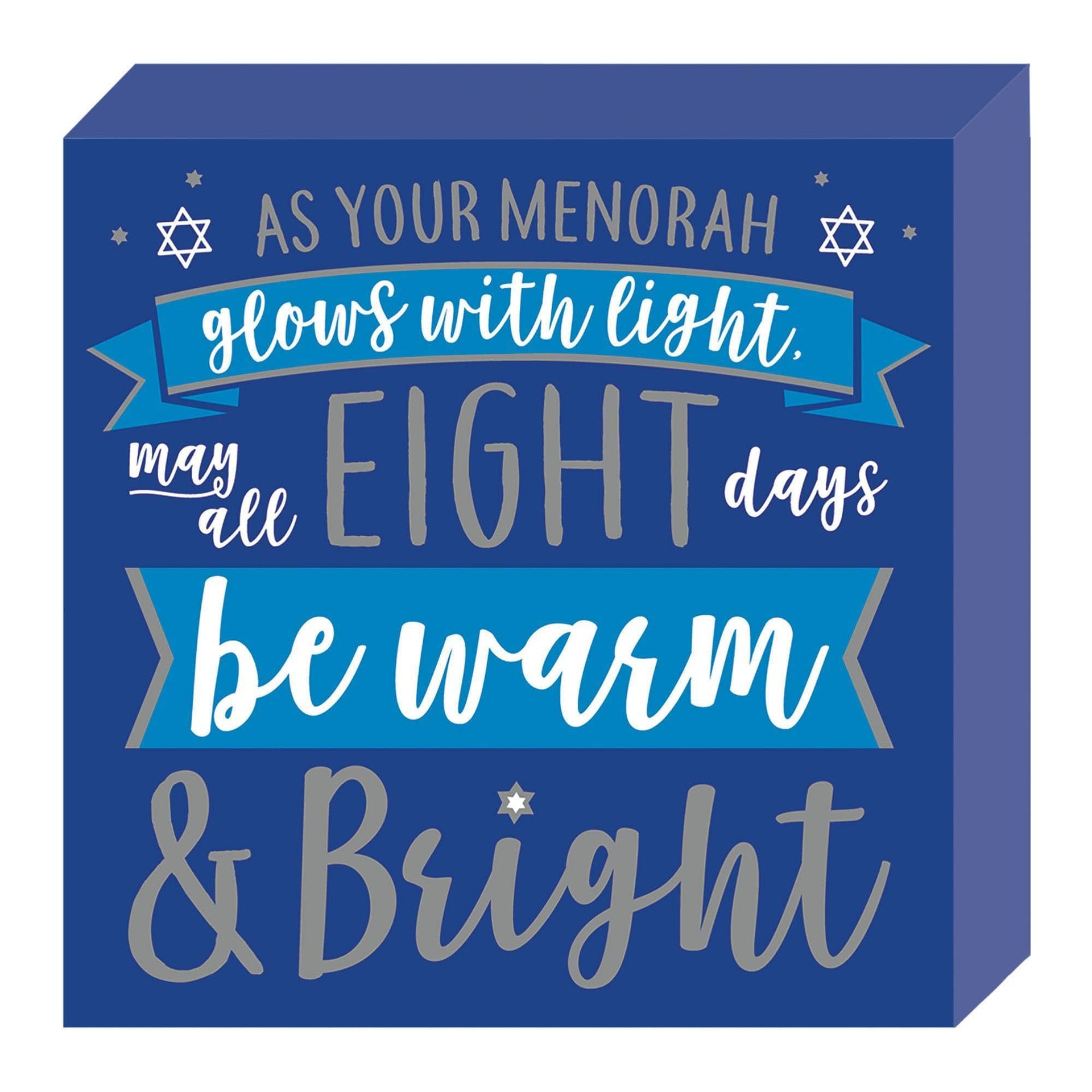 Amscan Decorations Warm and Bright Hanukkah Square Standing Plaque