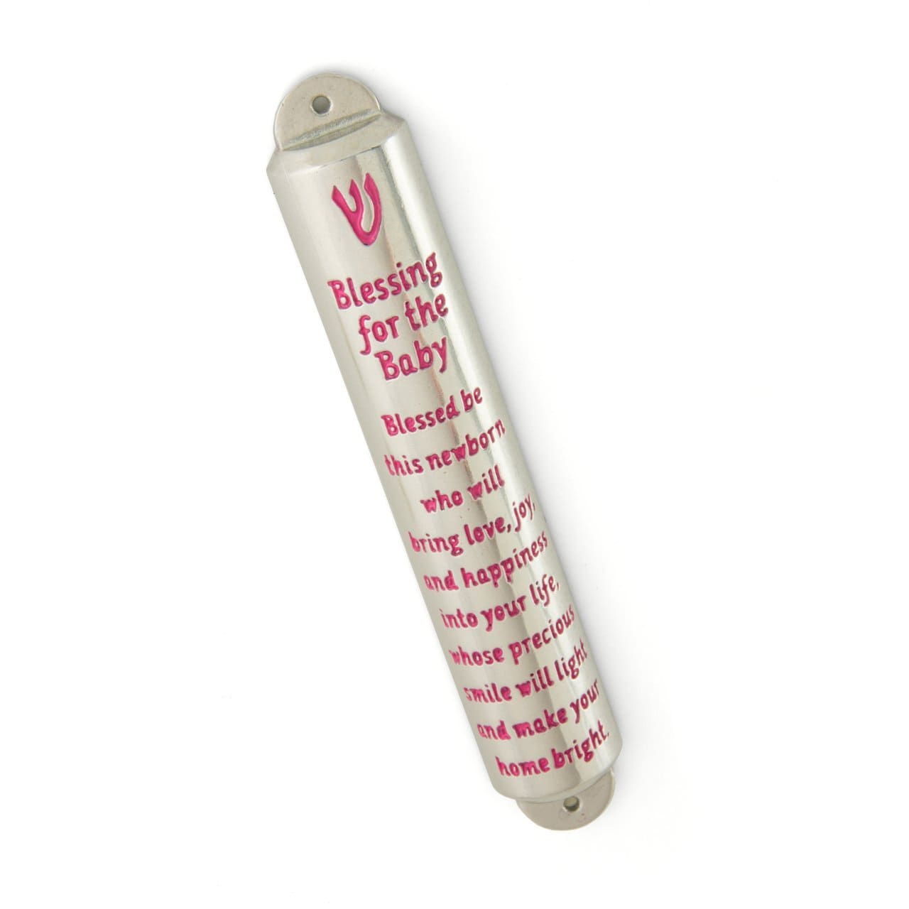 Joy Stember - Baby Blessing Mezuzah by Joy Stember - Pink - ModernTribe