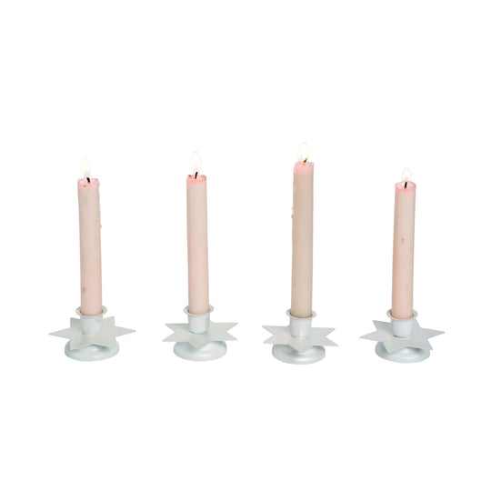 Star of David Taper Candleholders - Set of 4