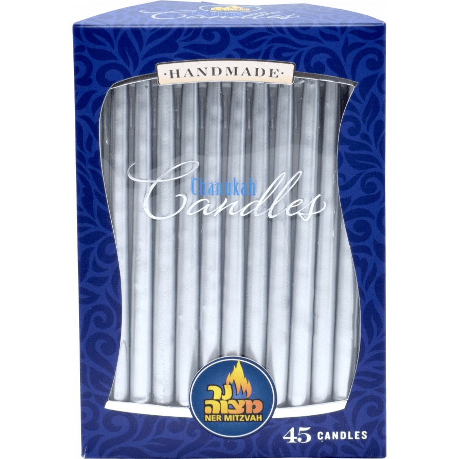 Ner Mitzvah - Metallic Silver Hanukkah Candles - ModernTribe
