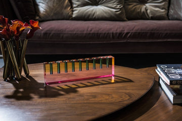 Apeloig Collection Menorah Acrylic Oil Menorah - (Choice of Colors)