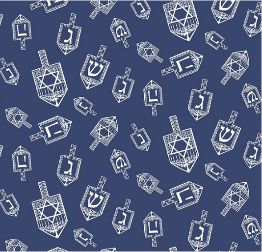 Facemasks LA - Hanukkah Blue Dreidels Face Mask - ModernTribe