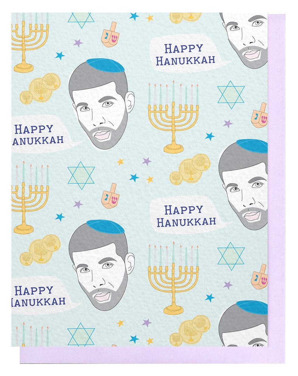 Violet Clair - Drake Happy Hanukkah Card, Box of 6 - ModernTribe