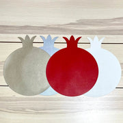 Broderies De France Decorations 6 Pack Faux Leather Pomegranate Placemats