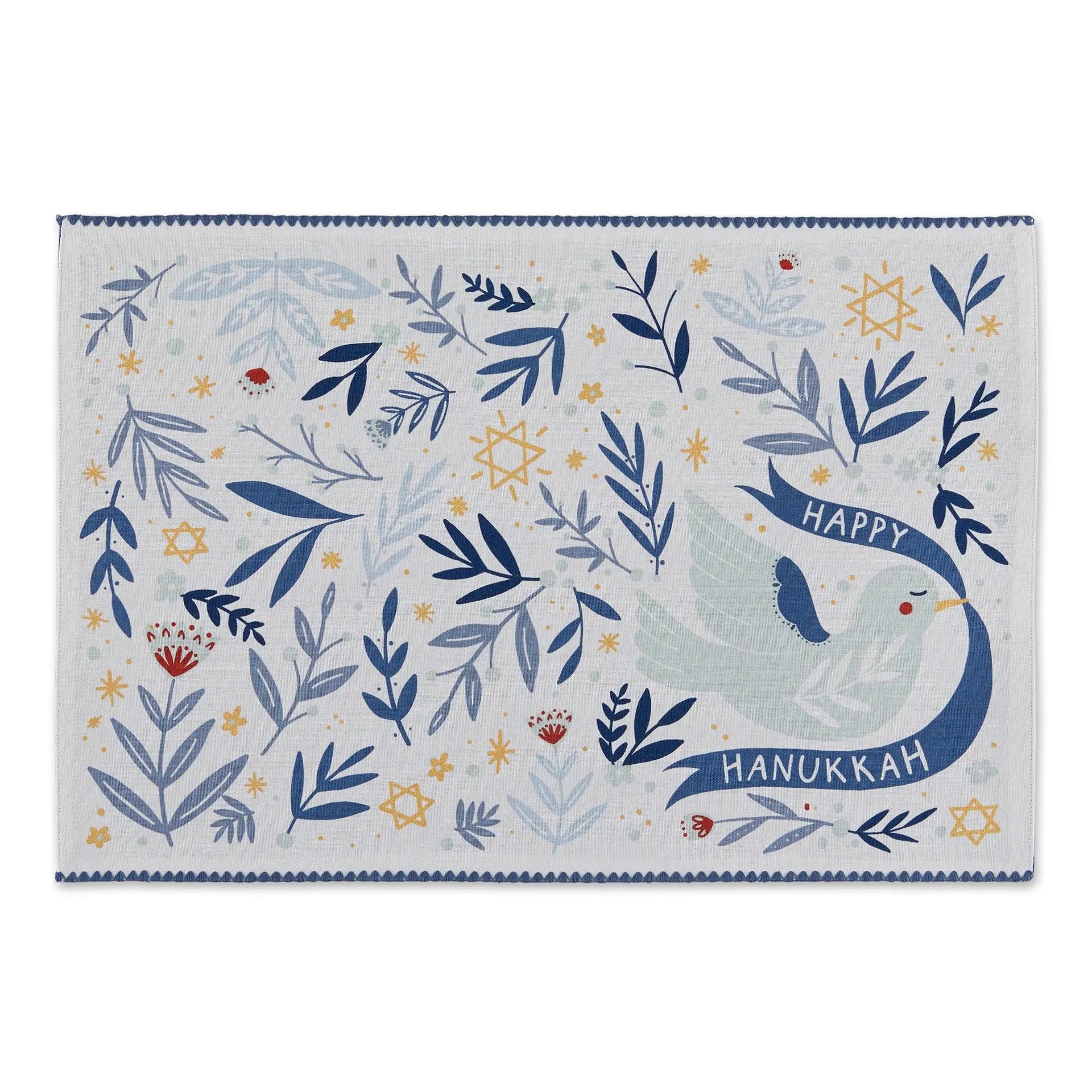Shop Design Imports Decorations Hanukkah Dove Printed Placemat