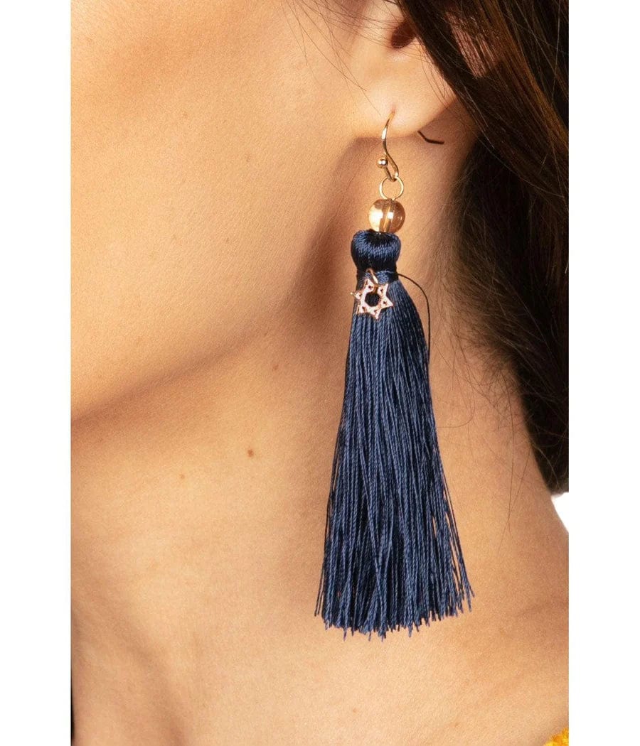 Tipsy Elves - Hanukkah Star of David Tassel Earrings by Tipsy Elves - ModernTribe