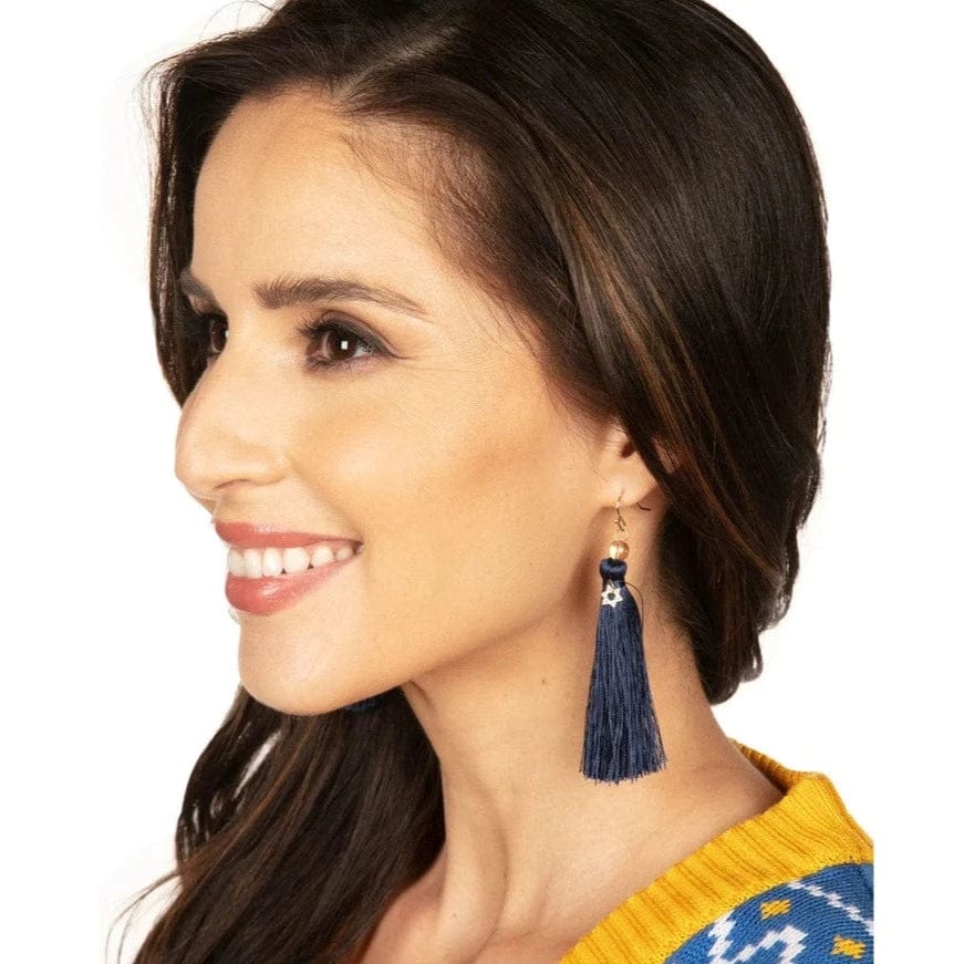 Tipsy Elves - Hanukkah Star of David Tassel Earrings by Tipsy Elves - ModernTribe