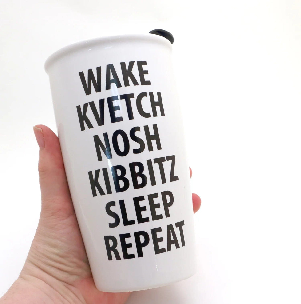 Lenny Mud - Wake Kvetch Nosh Travel Mug - ModernTribe