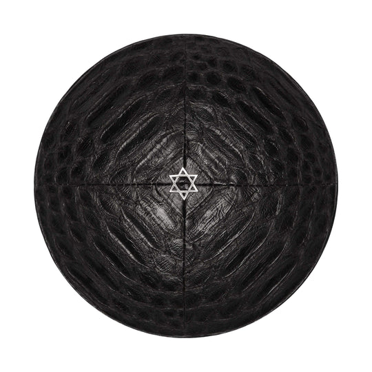 Black Python Star of David Kippah