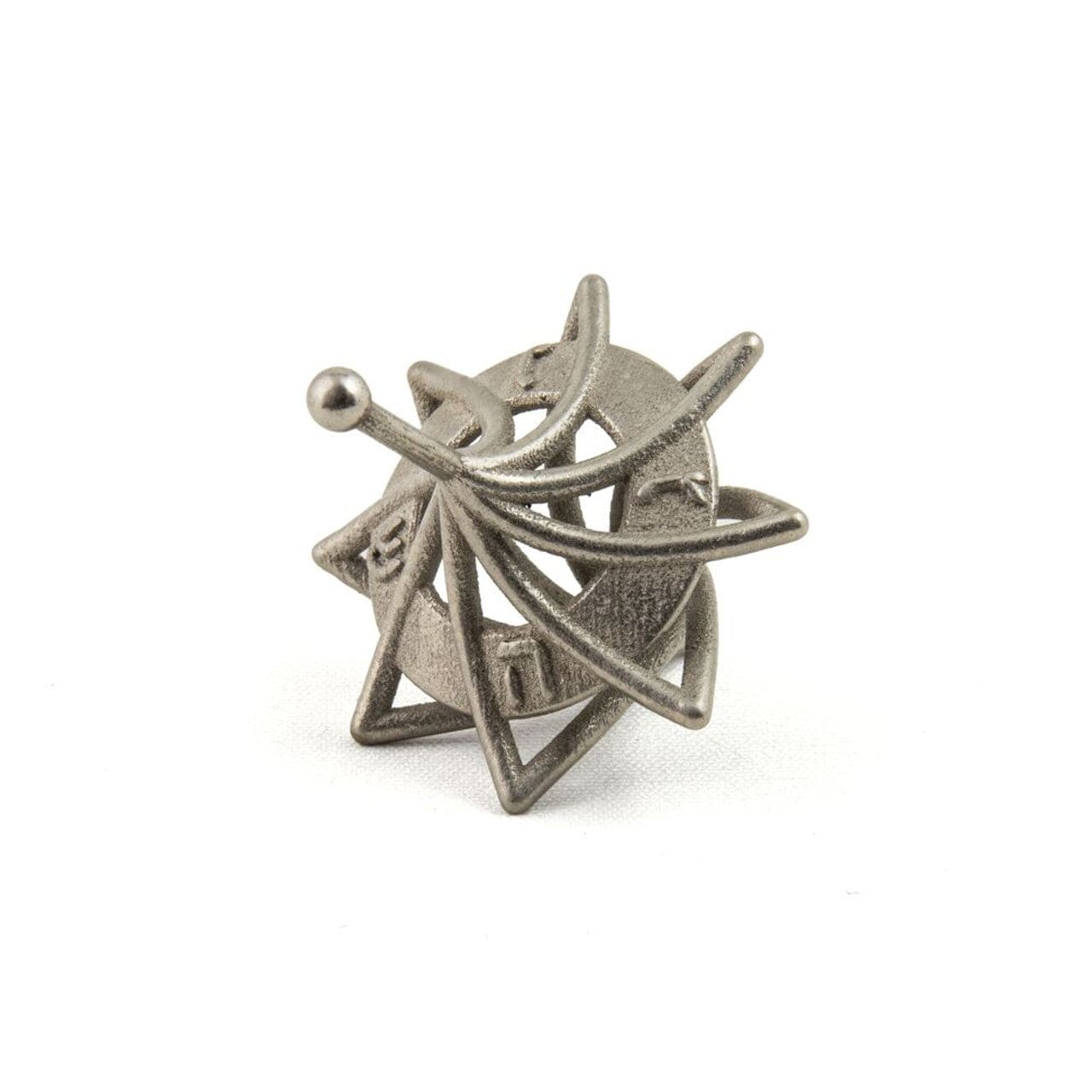 Joy Stember - 3D - Printed Twisted Caged Hanukkah Dreidel by Joy Stember - Gold or Nickel - ModernTribe