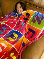 KosherCrazy Blankets Alef Bet Blanket