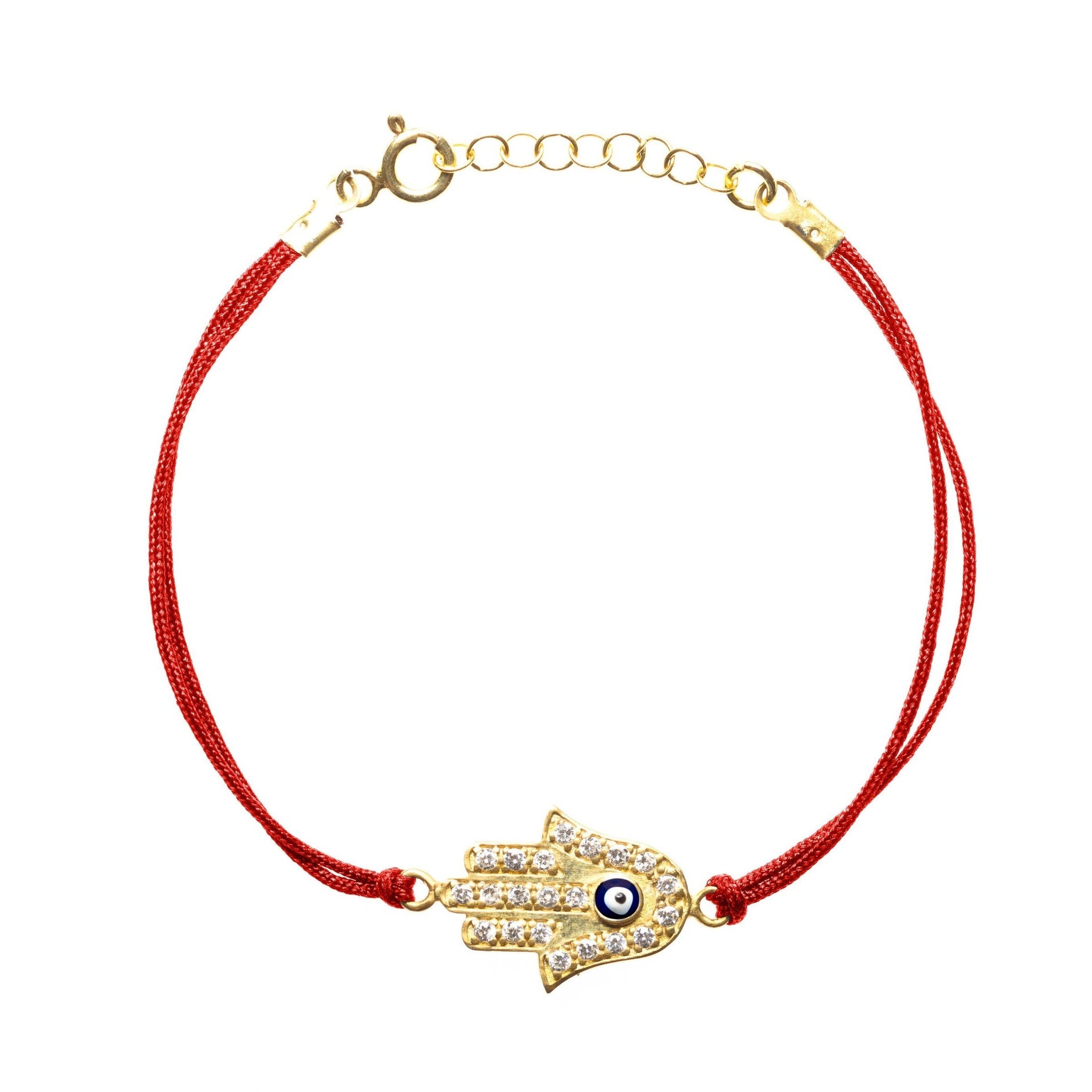 Alef Bet Bracelets Red String Hamsa Lucky Protection Bracelet