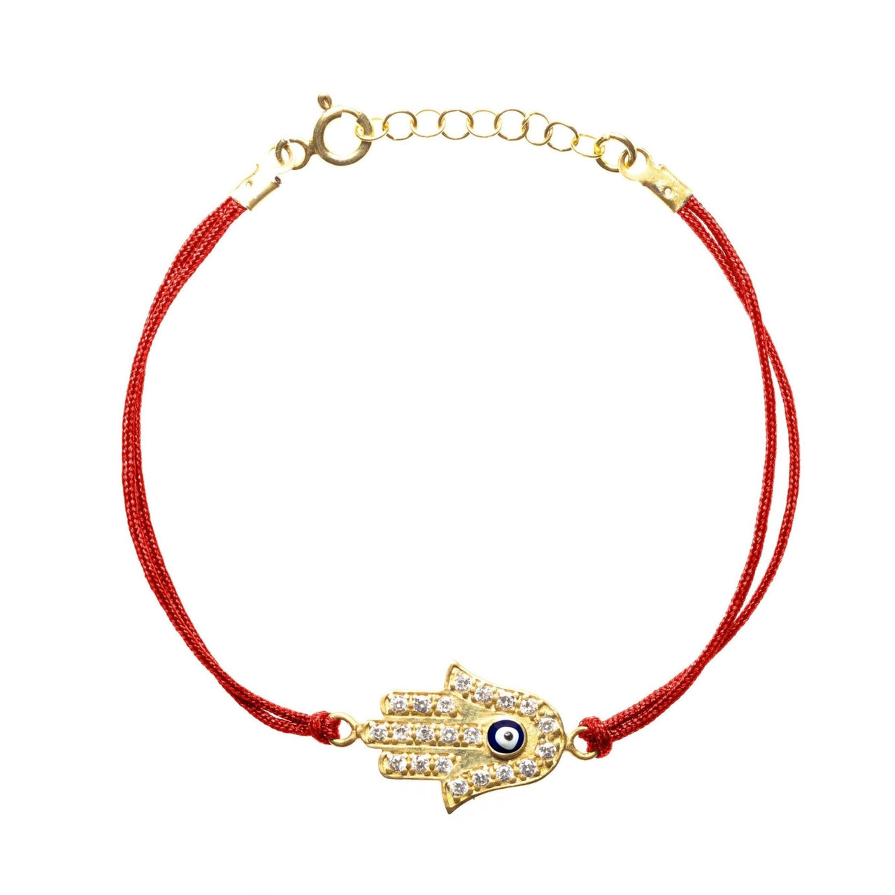 Alef Bet - Red String Hamsa Lucky Protection Bracelet - ModernTribe