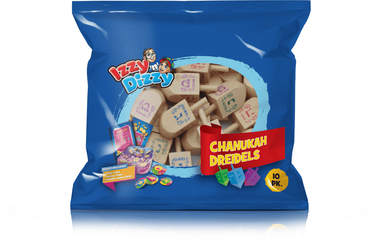 Ner Mitzvah - Assorted Wood Dreidels - 10 pack - ModernTribe