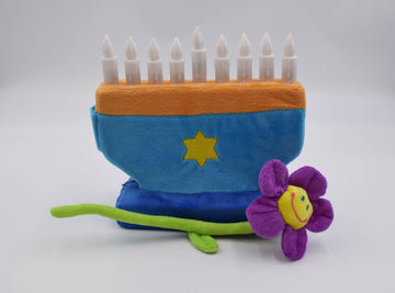 Mensch on a Bench Toys Flora on the Menorah