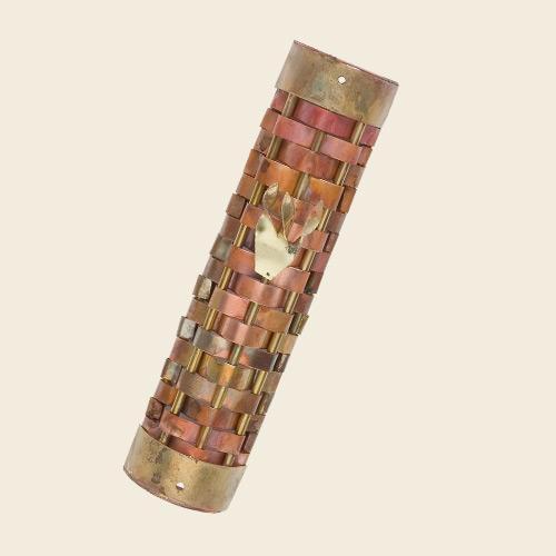 Gary Rosenthal Mezuzah Copper Woven Copper Mezuzah by Gary Rosenthal - (Choice of Colors)