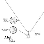Alef Bet Necklaces Sterling Silver Tiny Chai Necklace - Sterling Silver