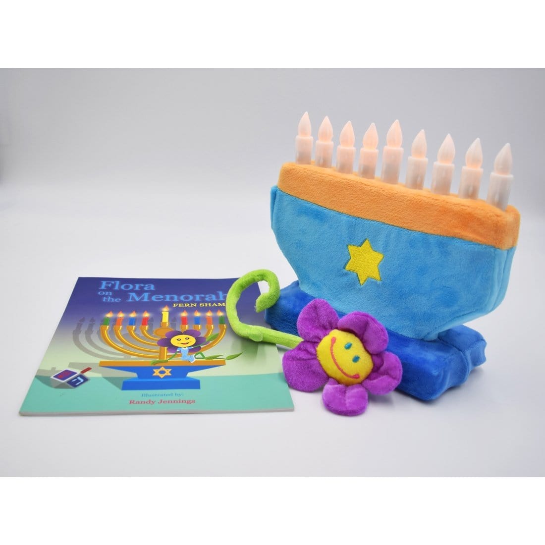 Mensch on a Bench Toys Flora on the Menorah