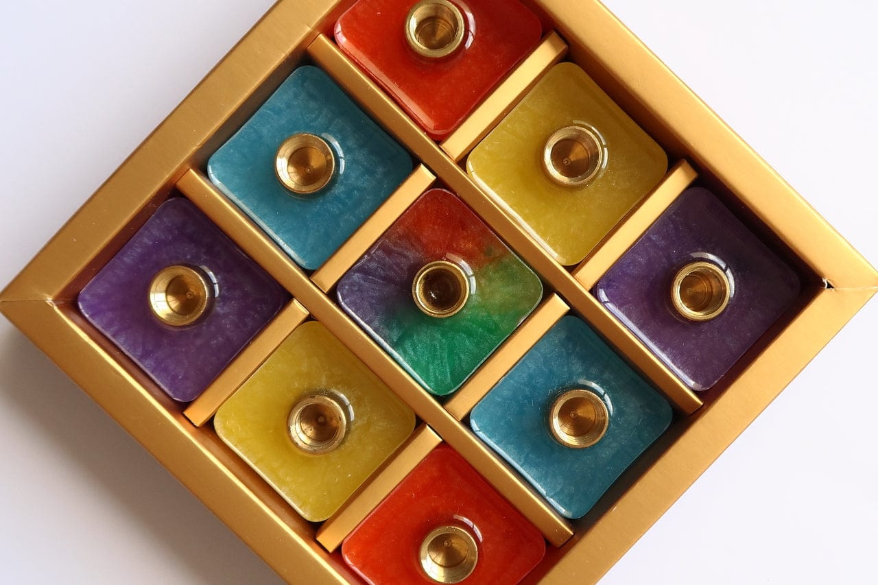 Israel Museum - Colorful Cubes Menorah by Israel Museam - ModernTribe