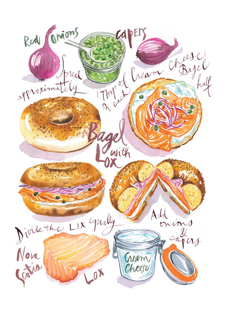 Maison Lorraine - Bagel with Lox Kitchen Towel - ModernTribe