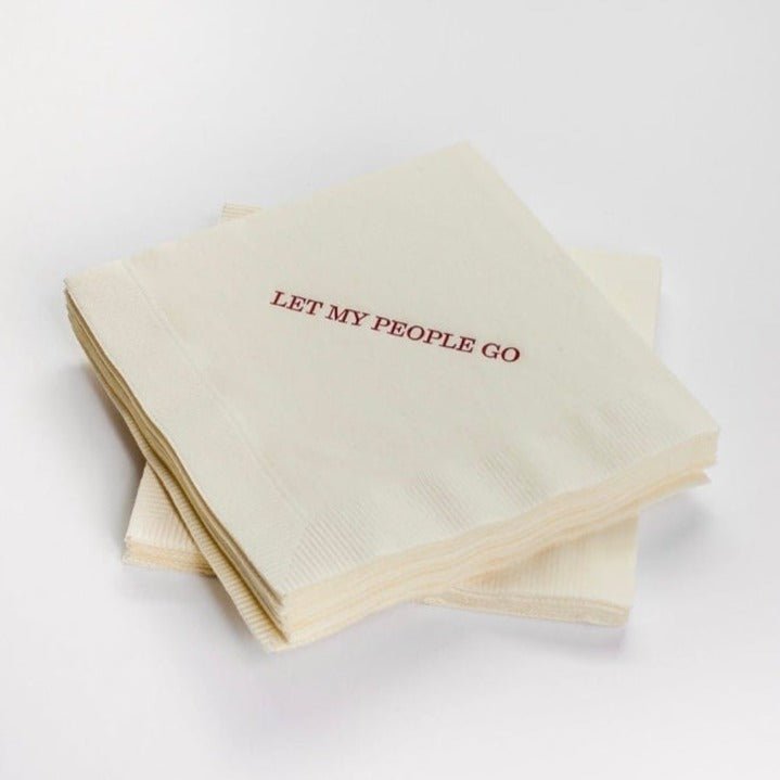 Sense and Humor - Let My People Go Cocktail Napkins, Set of 20 - ModernTribe