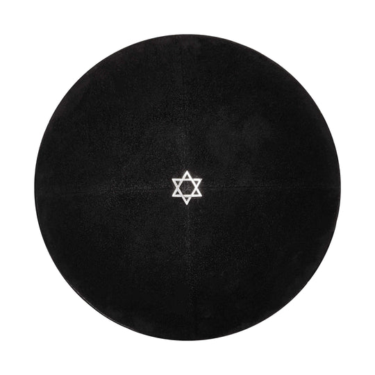 Black Suede Star of David Kippah