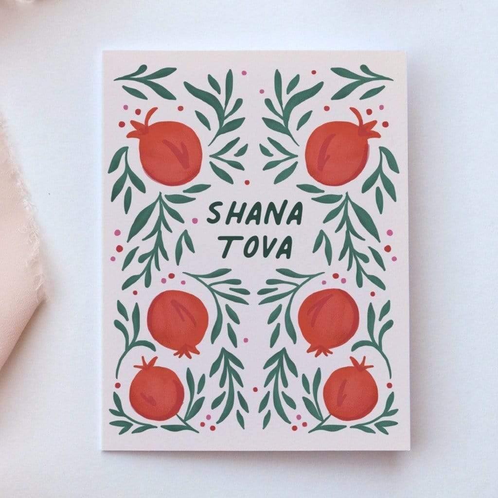 Modern Mitzvah Cards Pomegranate Shana Tova Cards, Set of 6