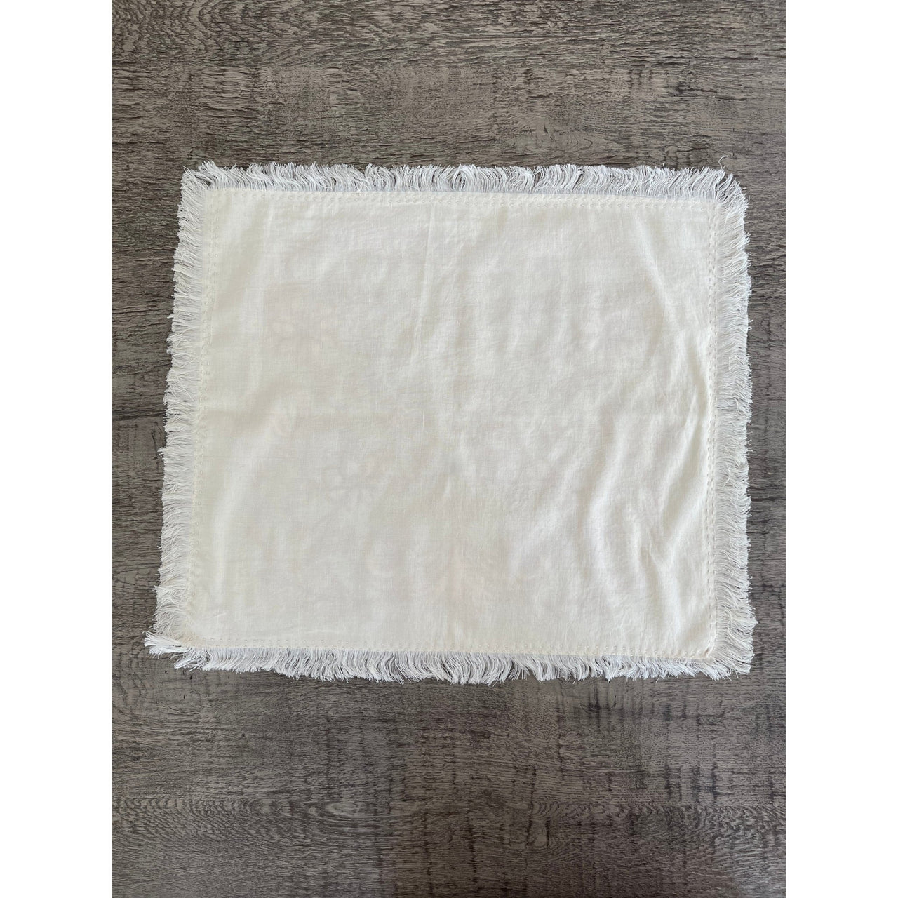 EMUNAH - Handmade Linen Challah Cover - Blue and Ivory - ModernTribe