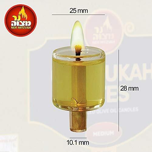 Ner Mitzvah - 2 - Hour Jelled Oil Menorah Candles - Medium - ModernTribe