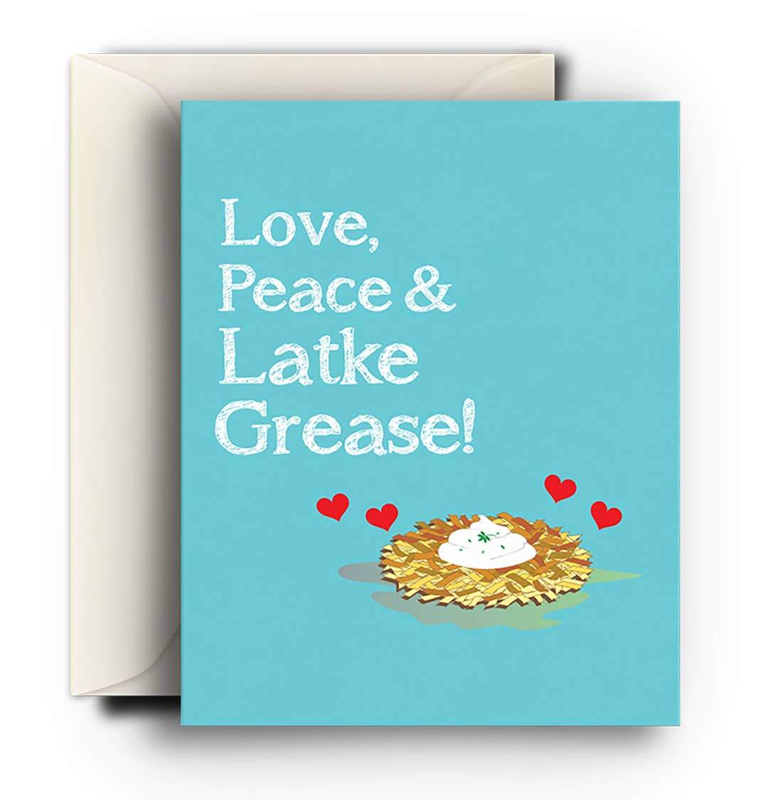 Fresh Frances - Love, Peace and Latke Grease Hanukkah Cards - Box of 8 - ModernTribe