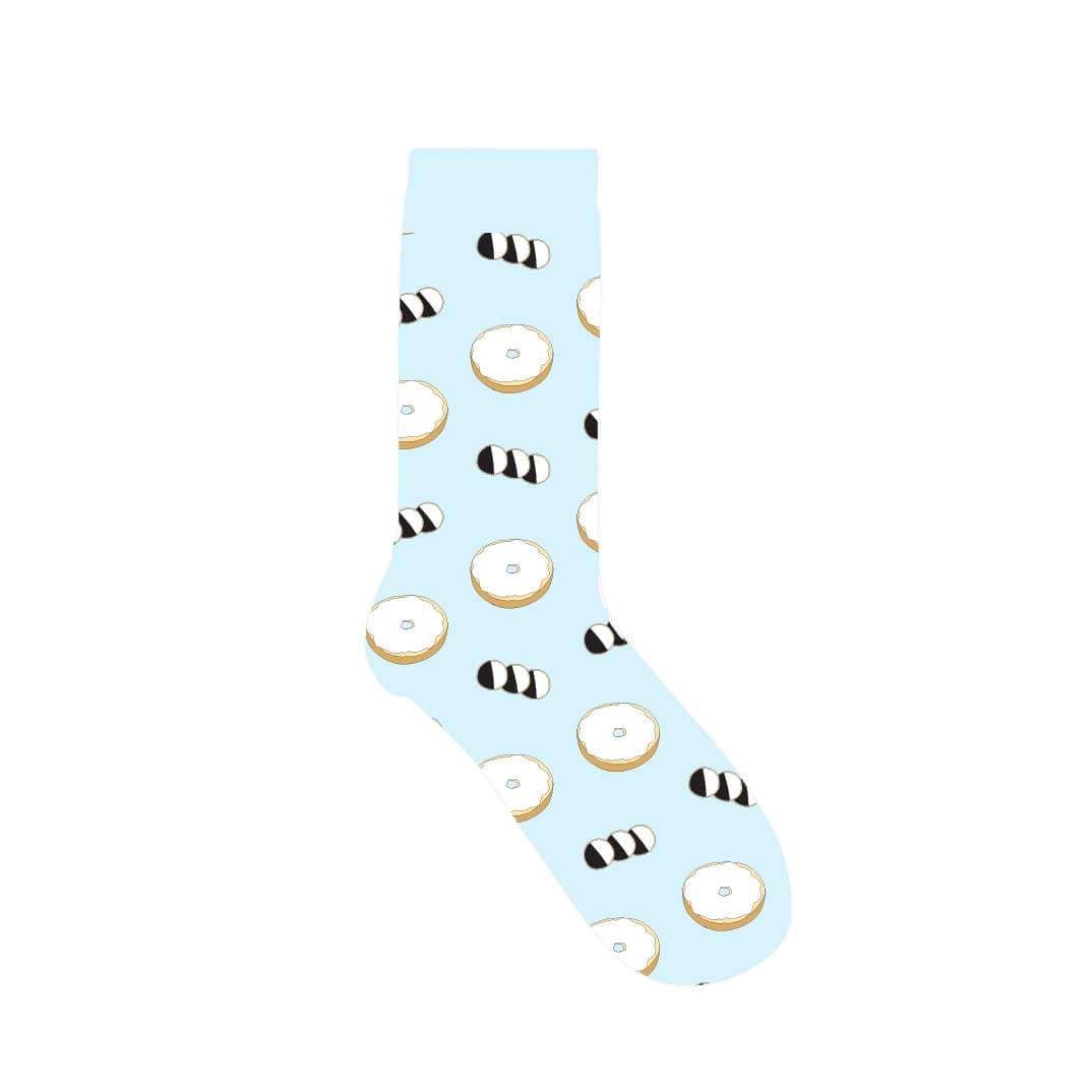 Drawn Goods Socks Blue / One Size Bagel and Cookie Socks - Blue