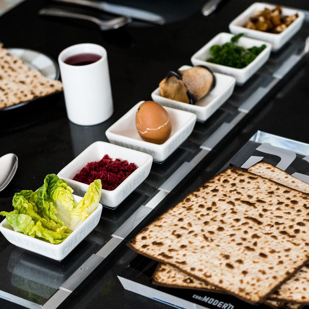 Chai Modern Seder Plates Zilch Seder Plate