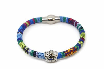 My Tribe by Sea Ranch Jewelry Bracelets Swarovski Star of David Woven Cotton Bracelet - Choice of Color