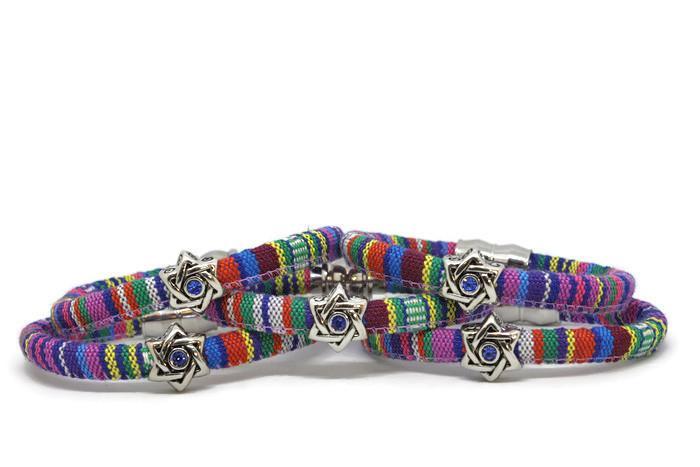 My Tribe by Sea Ranch Jewelry - Swarovski Star of David Woven Cotton Bracelet - Teen Size - ModernTribe