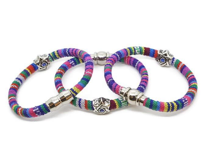 My Tribe by Sea Ranch Jewelry - Swarovski Star of David Woven Cotton Bracelet - Teen Size - ModernTribe