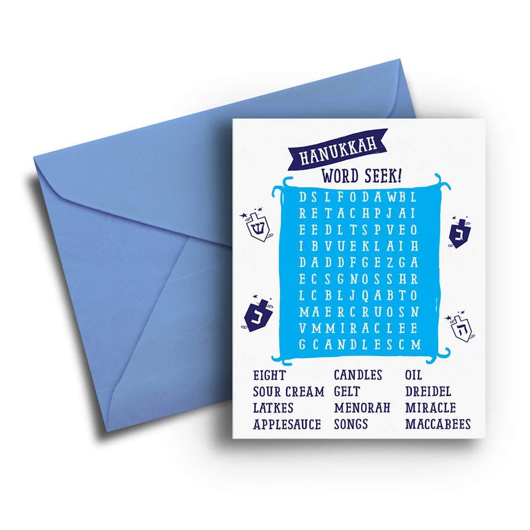 Fresh Frances - Hanukkah Word Seek Greeting Cards - Box of 8 - ModernTribe