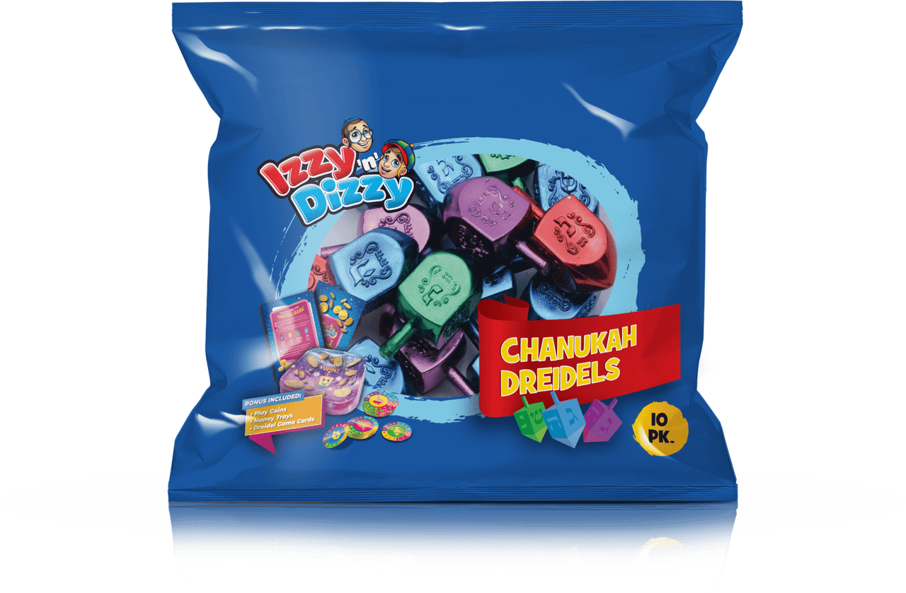Ner Mitzvah - Assorted Multicolor Metallic Dreidels - 10 pack - ModernTribe